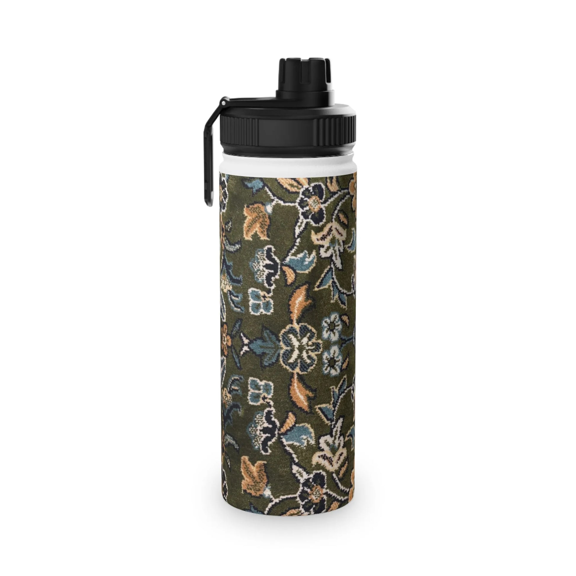 Rawdah Stylish Stainless Steel Water Bottle with Sports Lid book cover