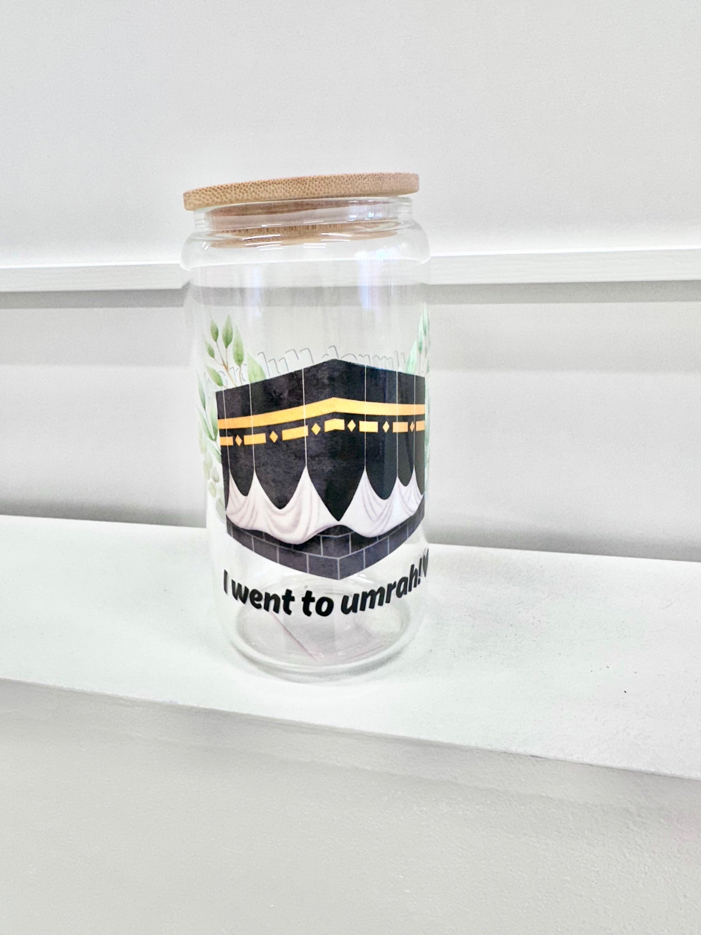 Umrah Mubarak - Coffee Glass with Lid