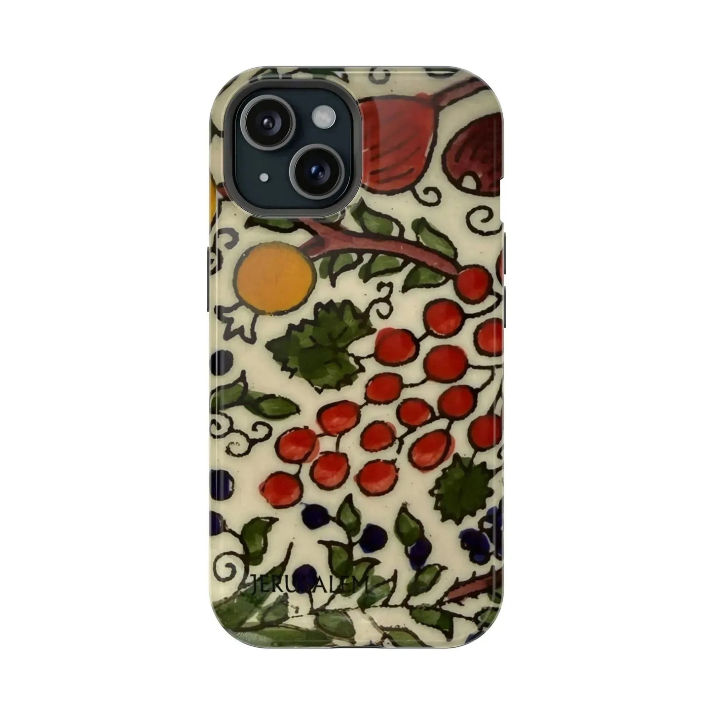 Jerusalem City Fruits Design Iphone Magnetic Tough Case book cover
