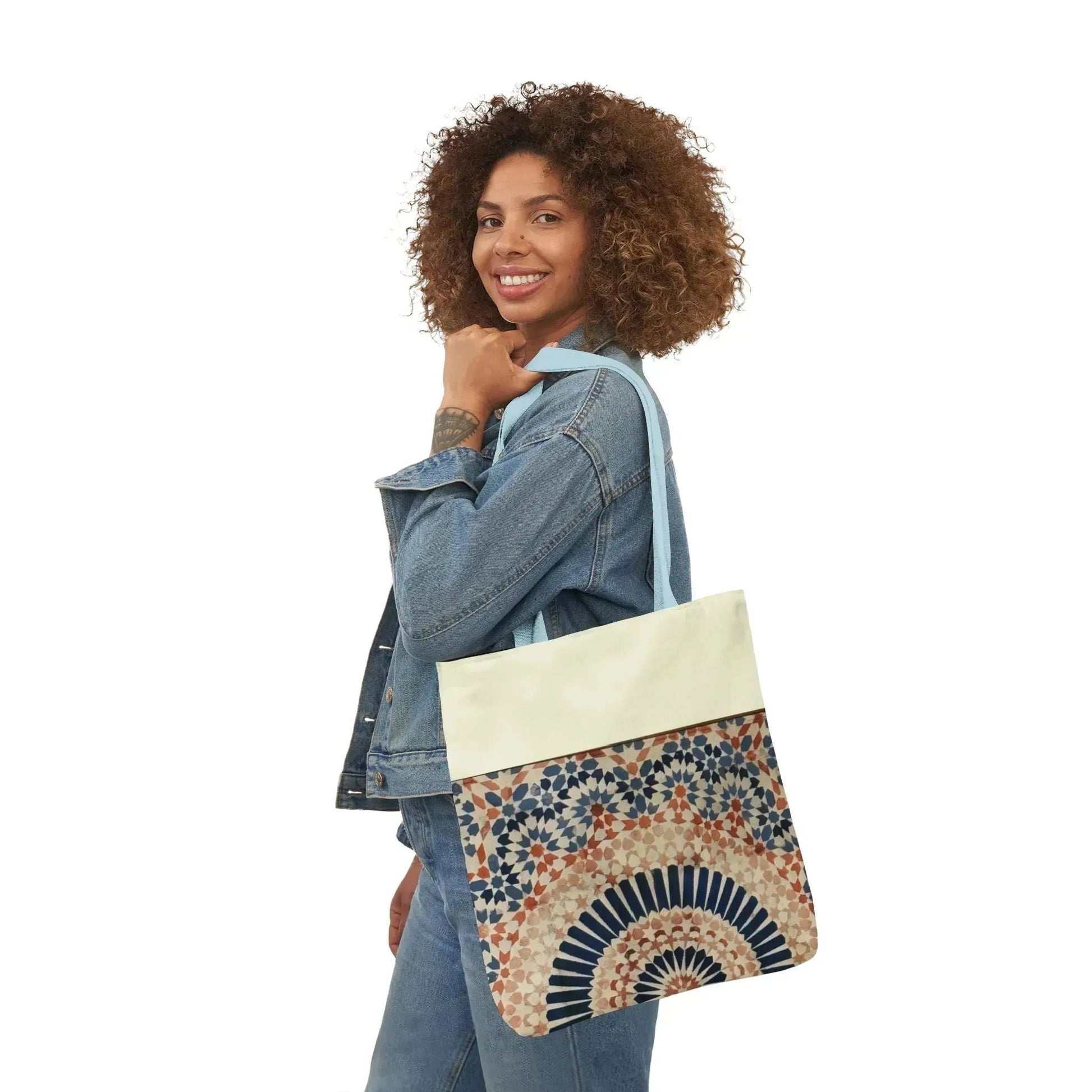 Moroccan Design Tote Bag, 3-Color Straps book cover
