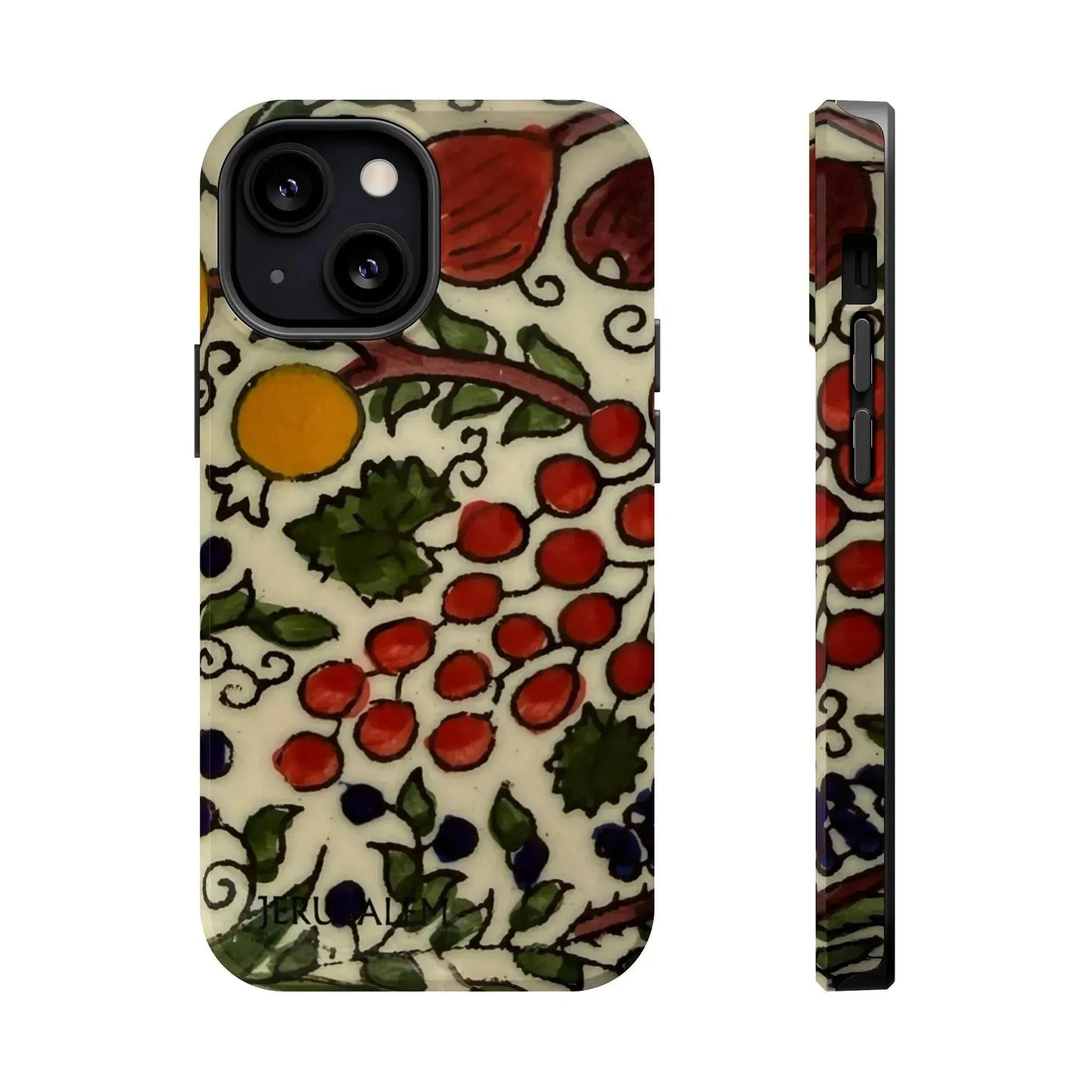 Jerusalem City Fruits Design Iphone Magnetic Tough Case book cover
