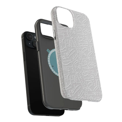 White Arabic calligraphy letters - Iphone Magnetic Tough Case book cover