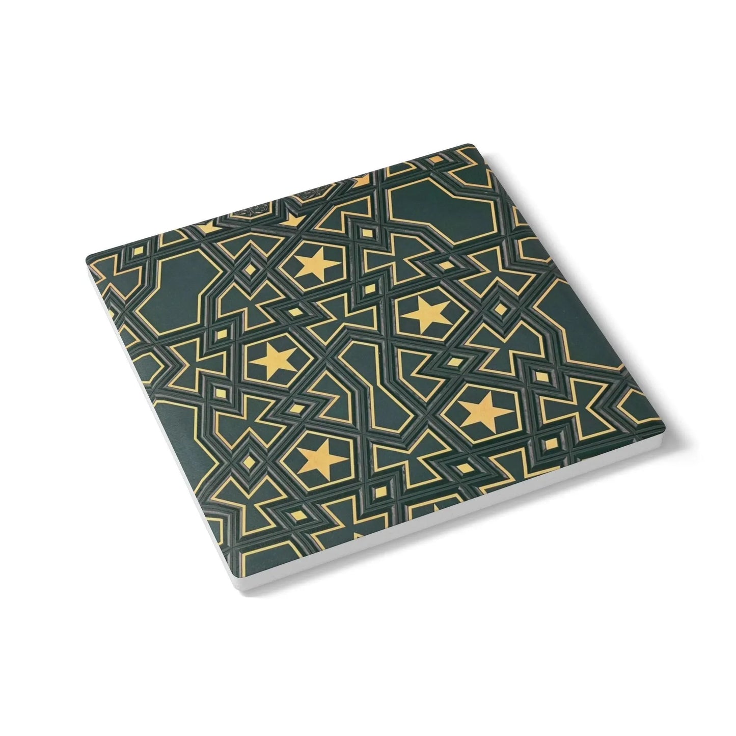 Masjid Al-Haram Pattern Ceramic Coaster, Stylish Drinkware, Home Decor, Gift for Housewarming, Coffee Table Accessory book cover
