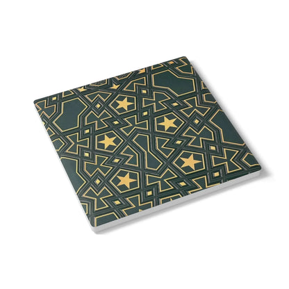 Masjid Al-Haram Pattern Ceramic Coaster, Stylish Drinkware, Home Decor, Gift for Housewarming, Coffee Table Accessory book cover