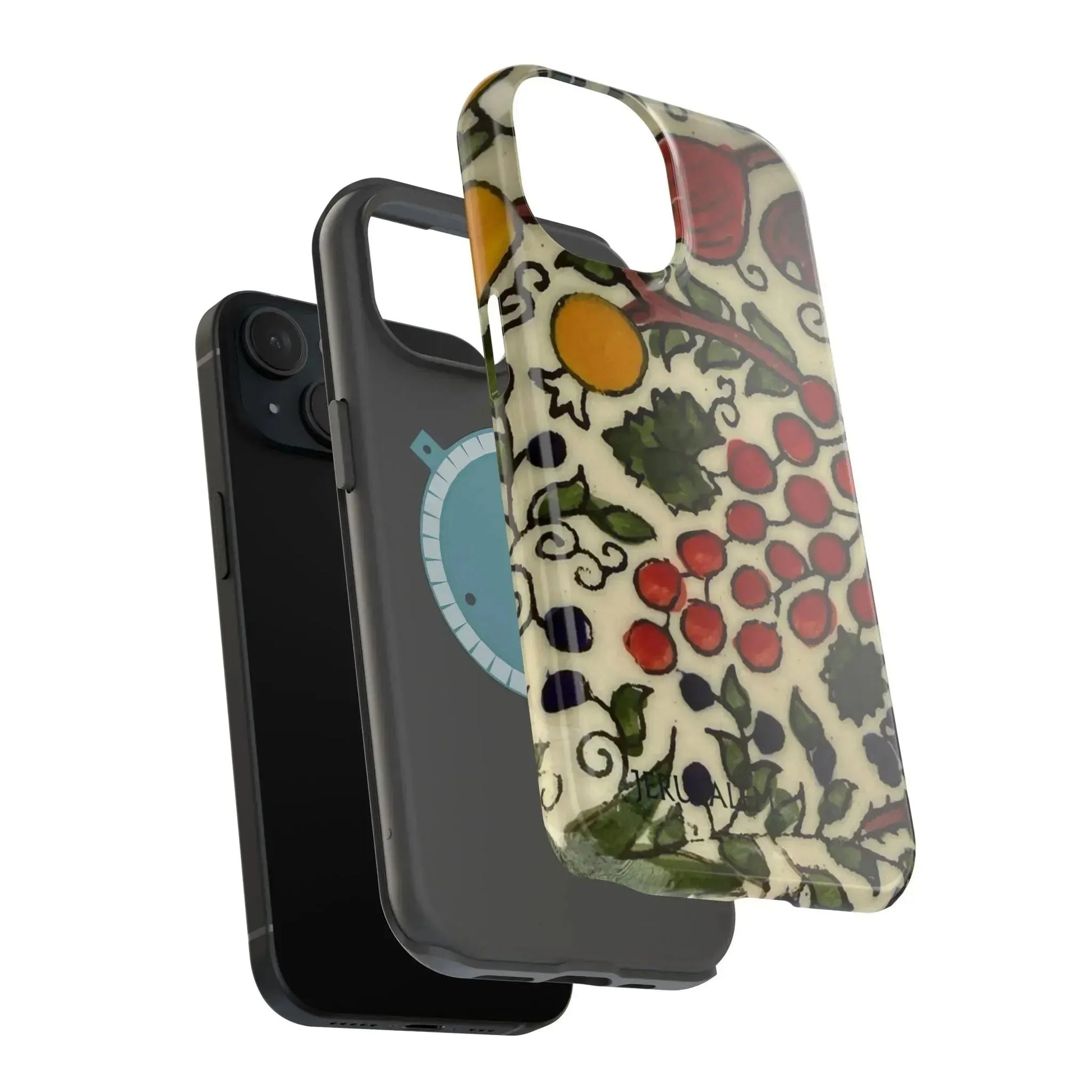 Jerusalem City Fruits Design Iphone Magnetic Tough Case book cover