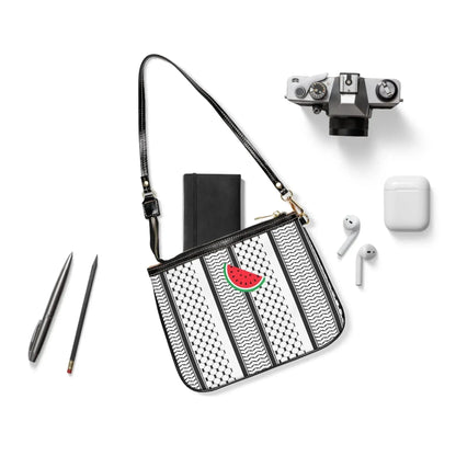 Black and White Kufi Shoulder Bag - Small Leather Crossbody Purse book cover
