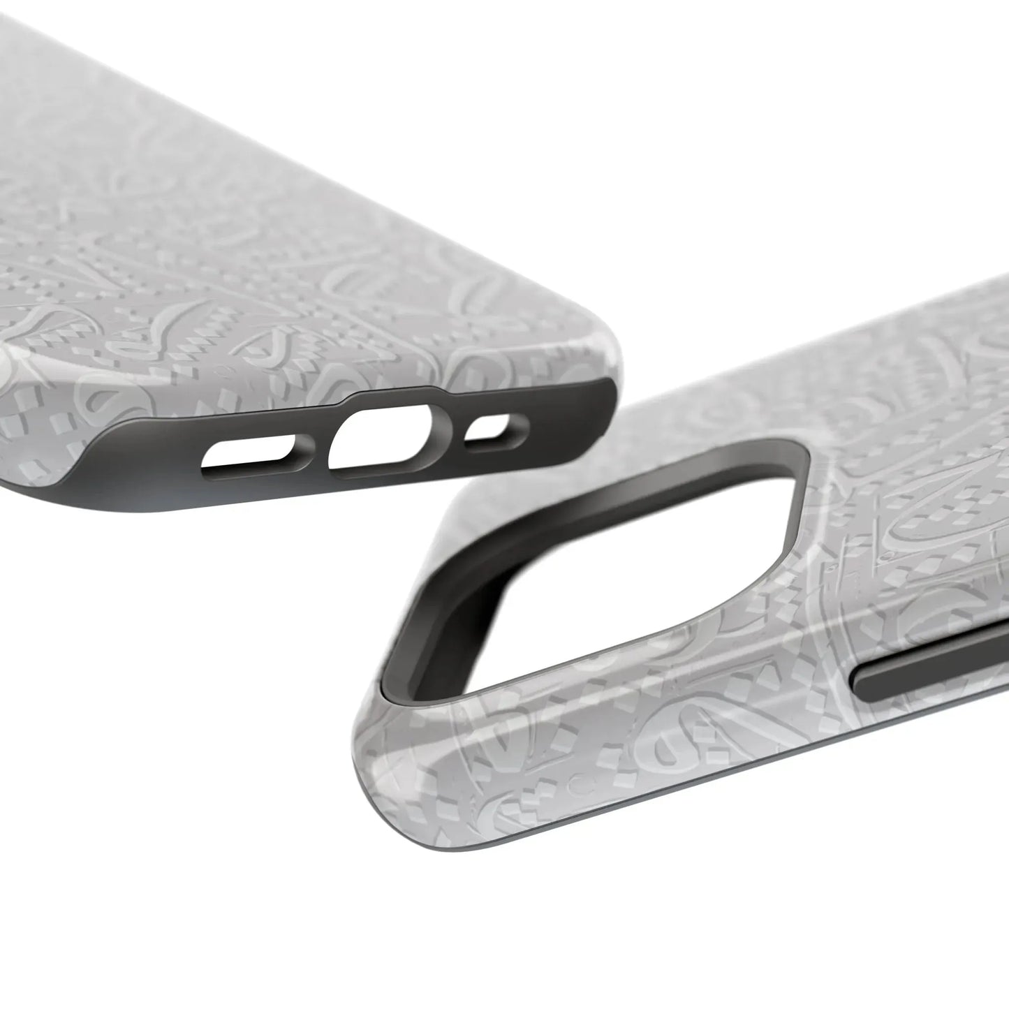 White Arabic calligraphy letters - Iphone Magnetic Tough Case book cover