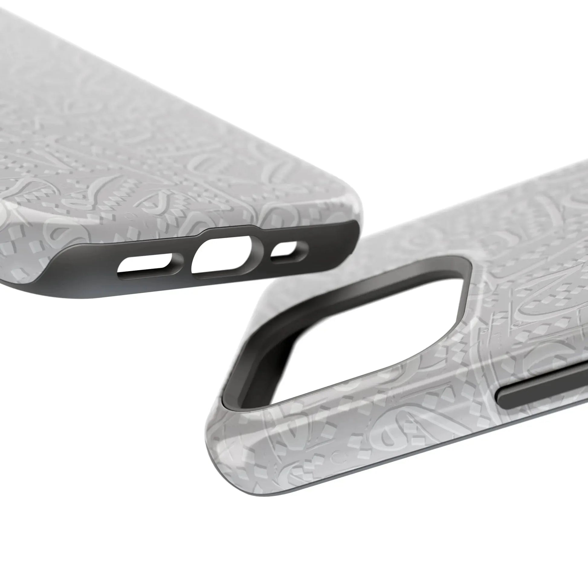 White Arabic calligraphy letters - Iphone Magnetic Tough Case book cover