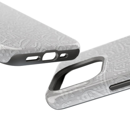 White Arabic calligraphy letters - Iphone Magnetic Tough Case book cover