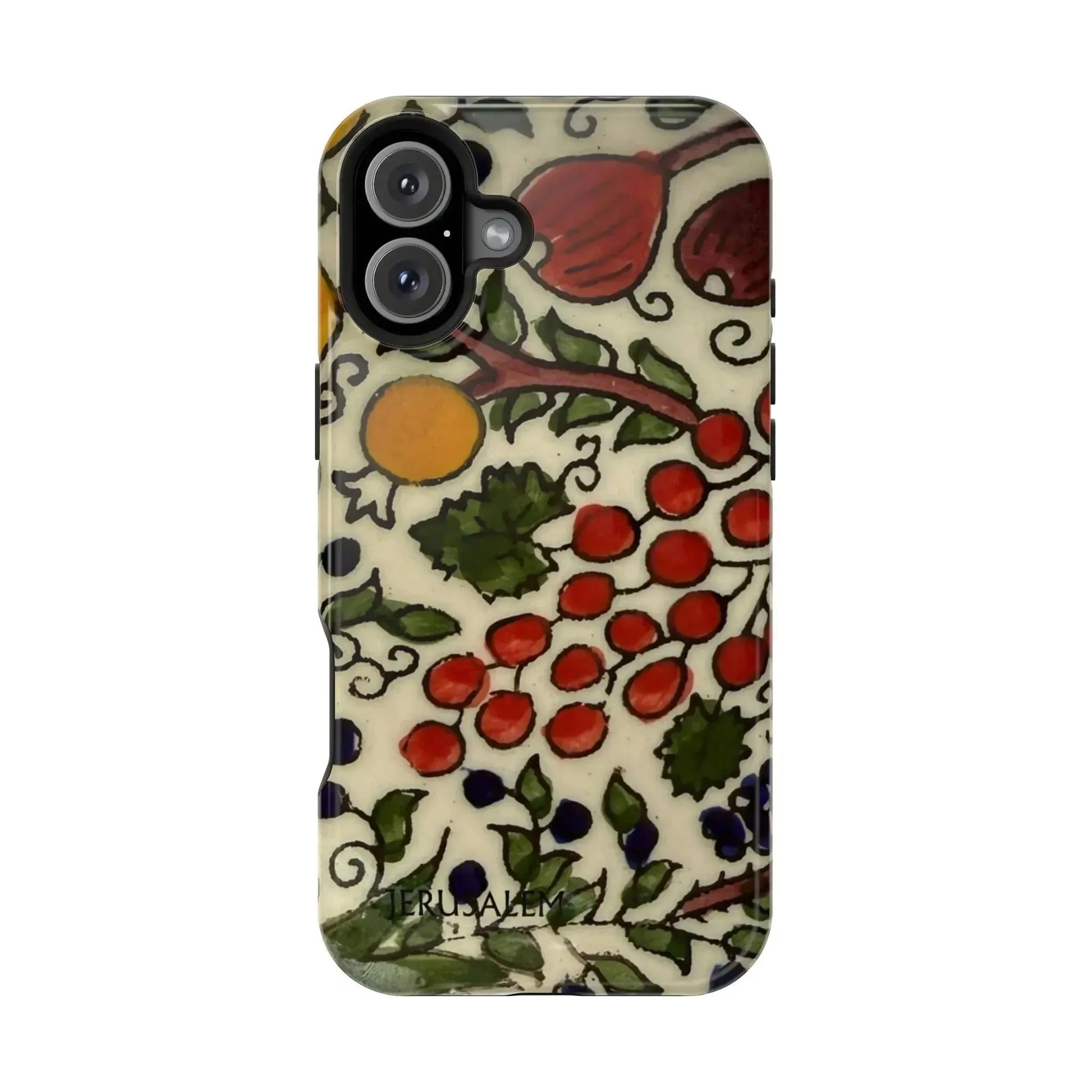 Jerusalem City Fruits Design Iphone Magnetic Tough Case book cover