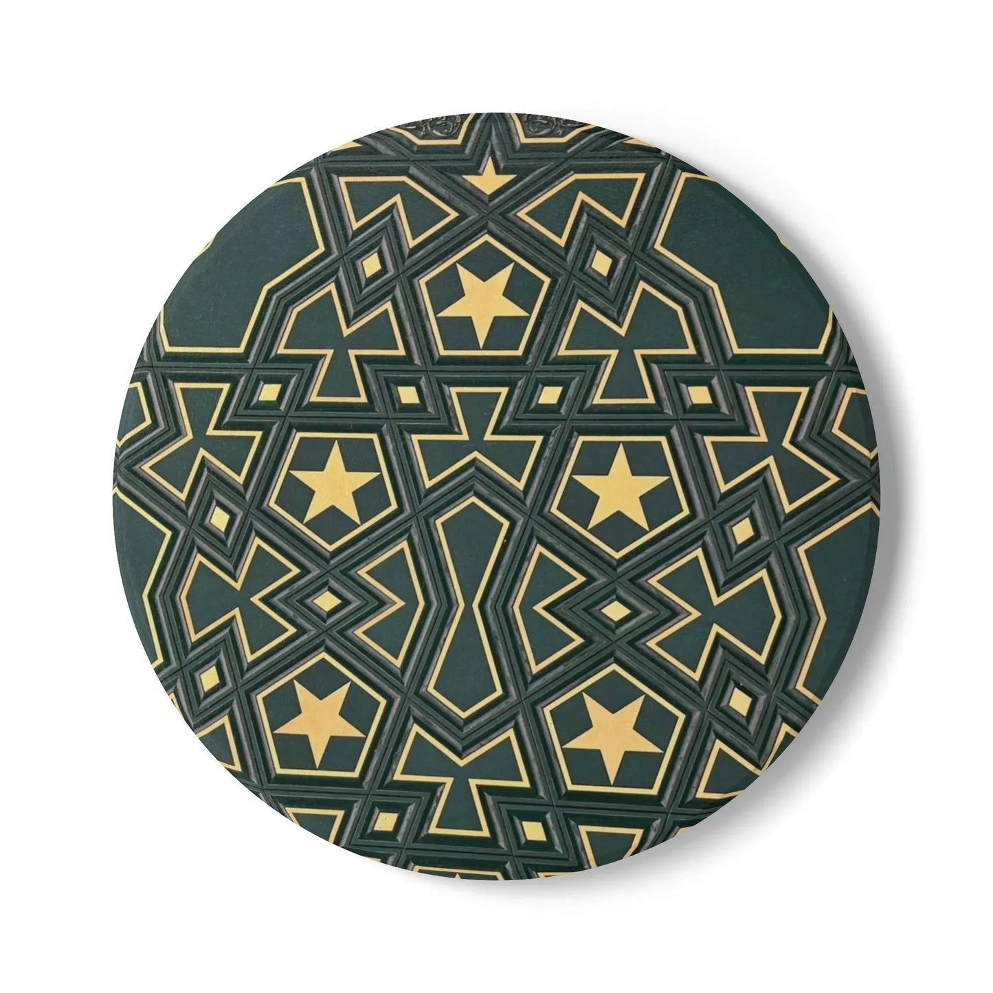 Masjid Al-Haram Pattern Ceramic Coaster, Stylish Drinkware, Home Decor, Gift for Housewarming, Coffee Table Accessory book cover