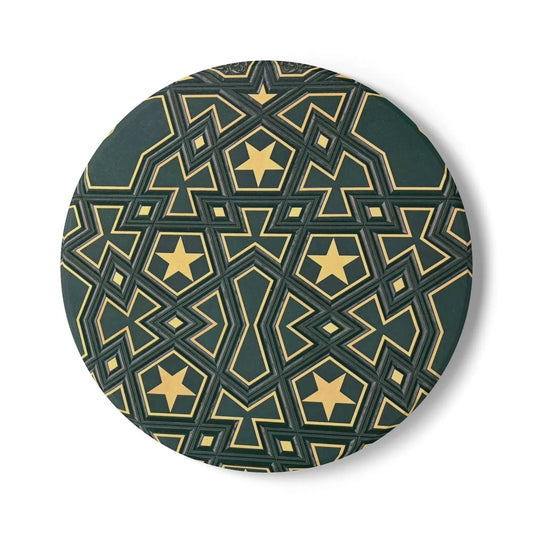 Masjid Al-Haram Pattern Ceramic Coaster, Stylish Drinkware, Home Decor, Gift for Housewarming, Coffee Table Accessory