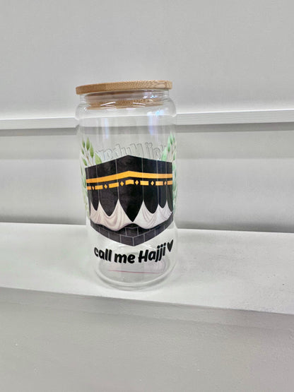 Hajj Mubarak - Coffee Glass + Lid