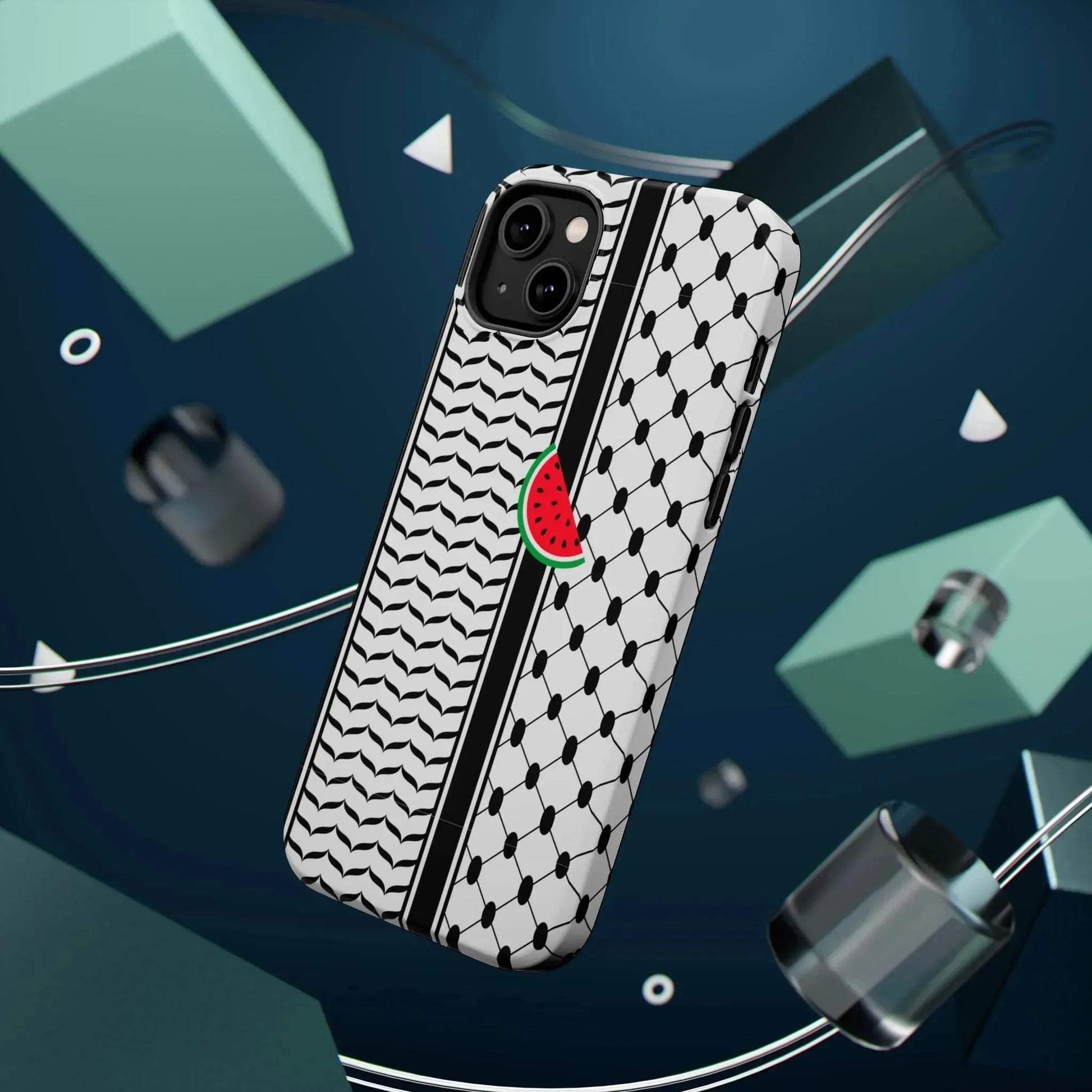 Kufieh Geometric Design Iphone Magnetic Tough Case book cover