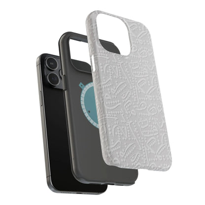 White Arabic calligraphy letters - Iphone Magnetic Tough Case book cover