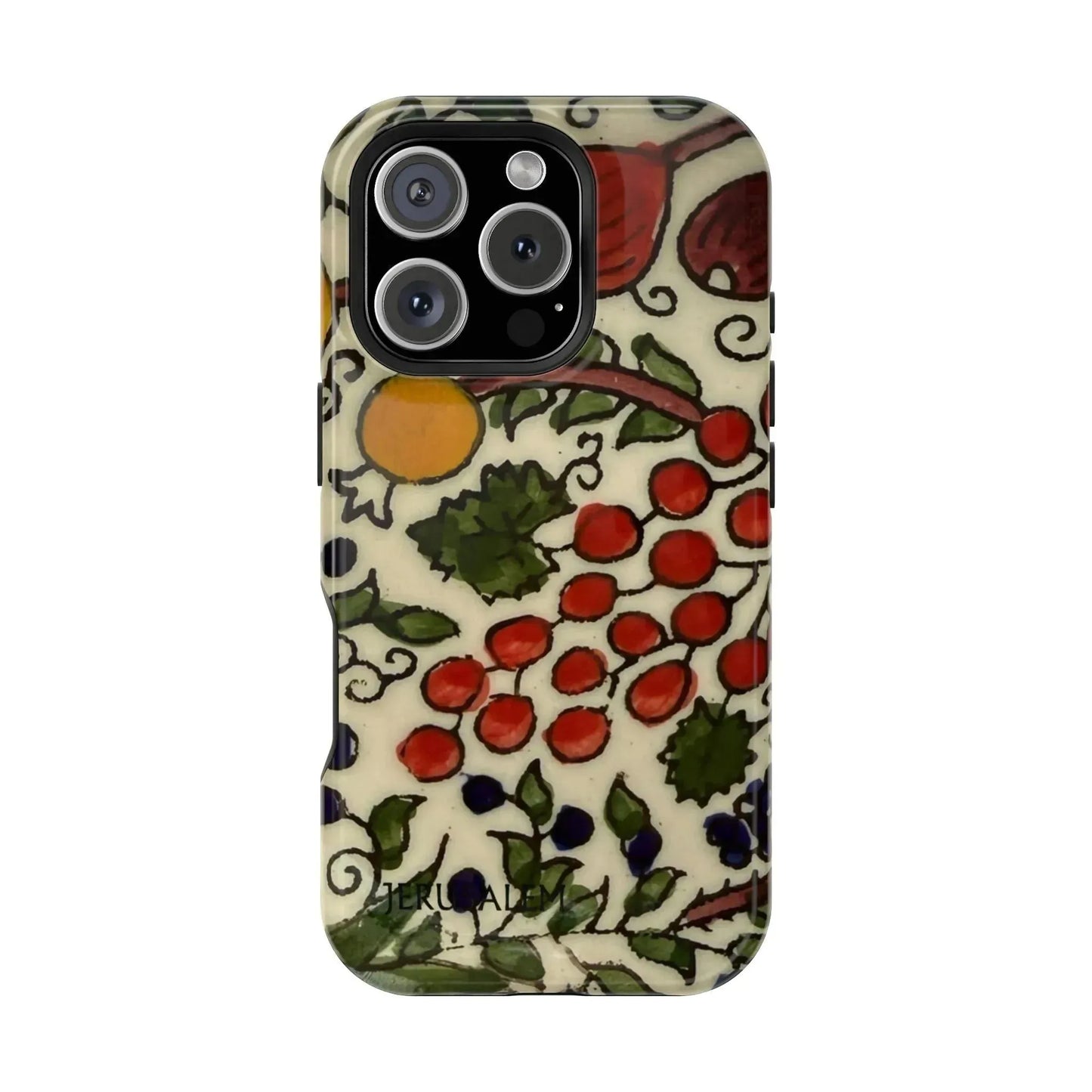 Jerusalem City Fruits Design Iphone Magnetic Tough Case book cover