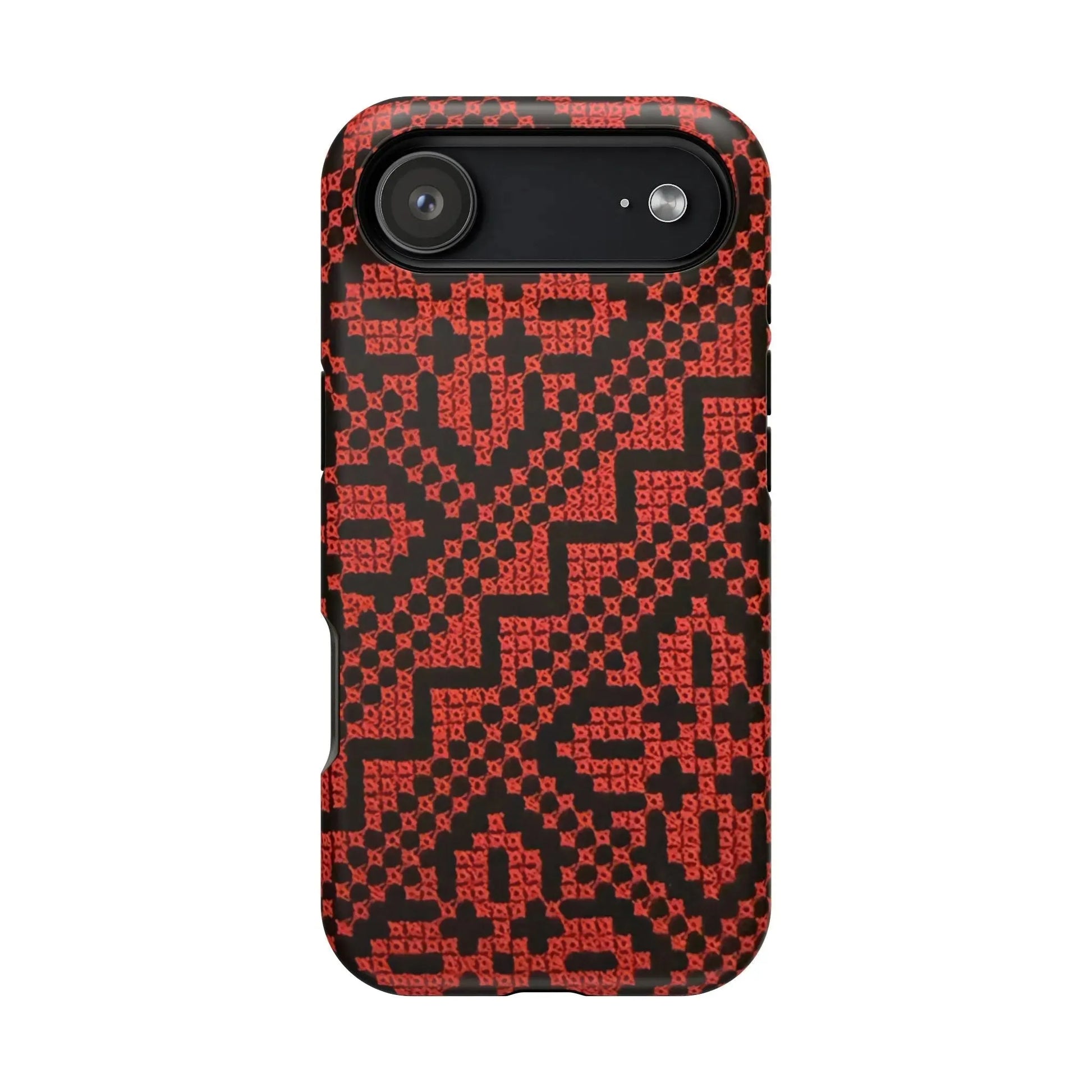 Red and Black Tatreez Design - Iphone Magnetic Tough Case book cover