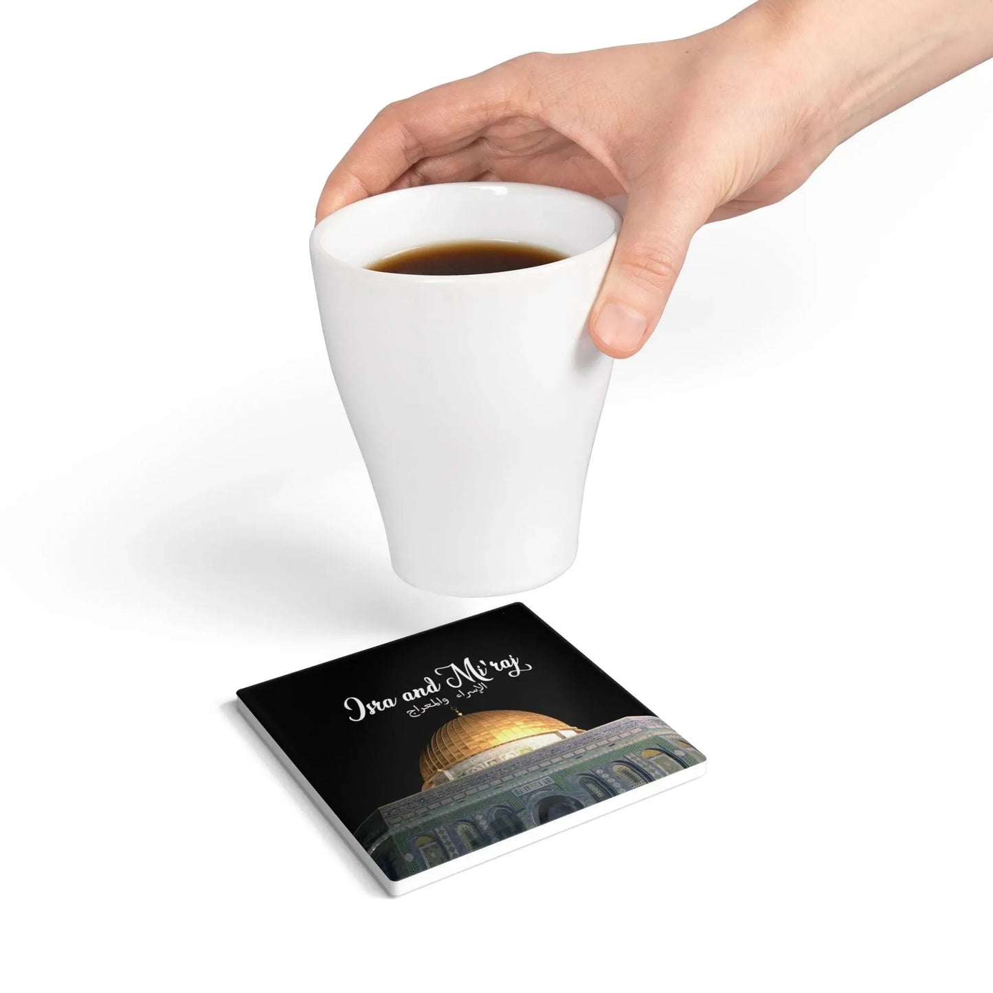 Isra and Mi3raj Ceramic Coaster book cover