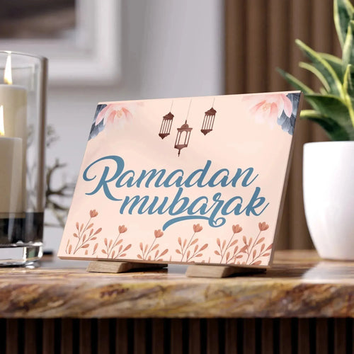 Ceramic Tile - Ramadan Mubarak & Lantern Decorative Keepsake book cover