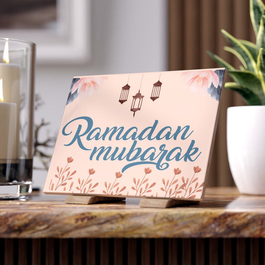 Ceramic Tile — Ramadan Mubarak & Lantern Decorative Keepsake