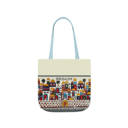 Jerusalem City  Tote Bag, 3-Color Straps
