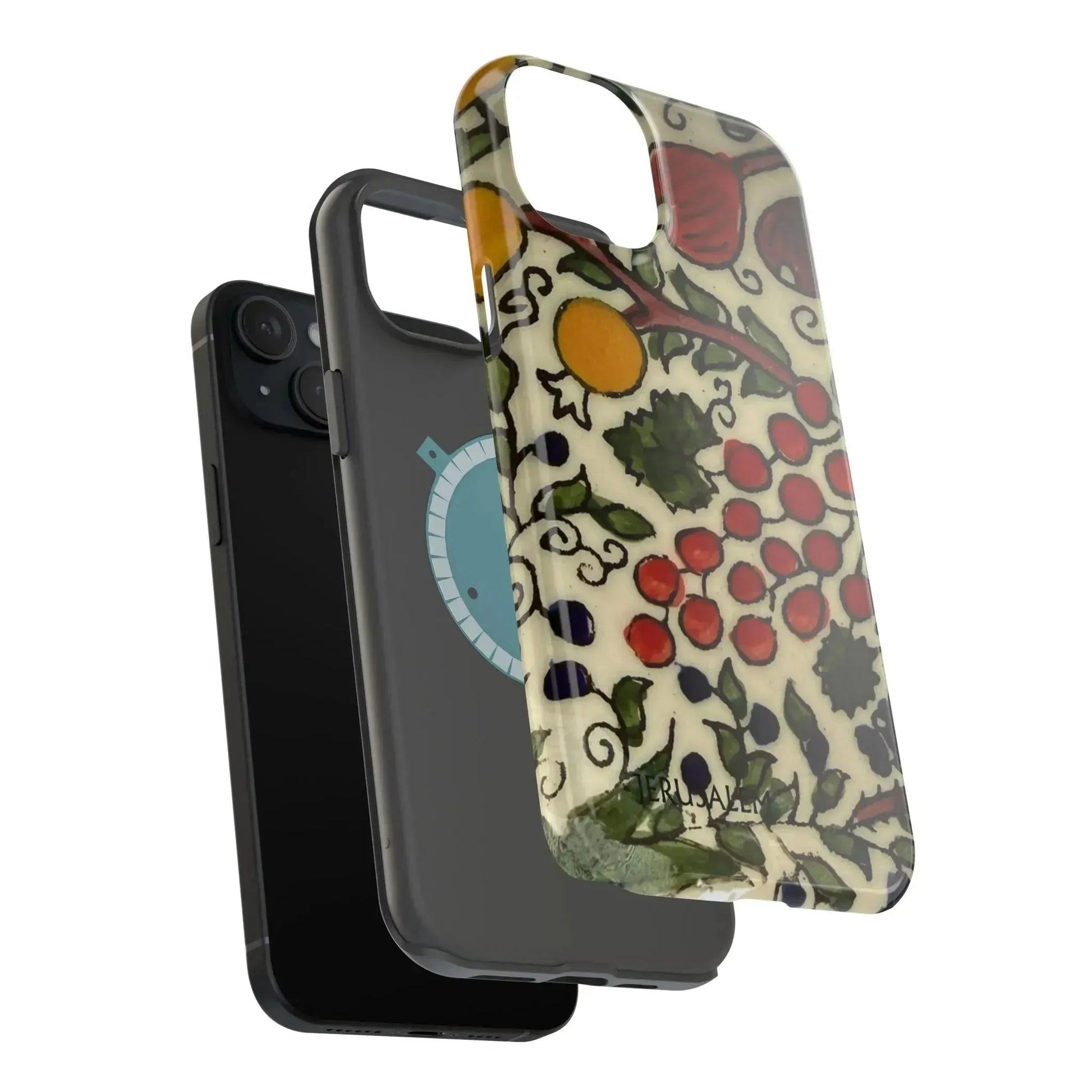 Jerusalem City Fruits Design Iphone Magnetic Tough Case book cover