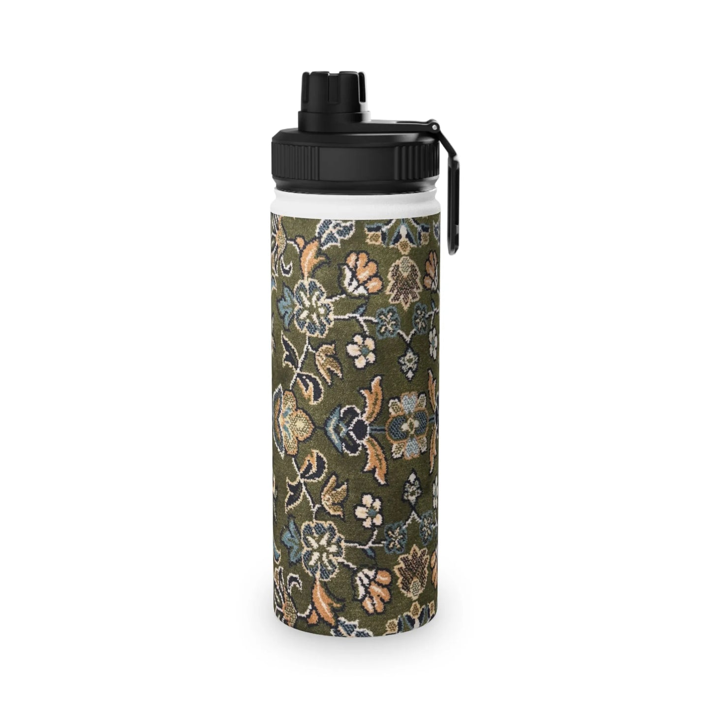 Rawdah Stylish Stainless Steel Water Bottle with Sports Lid book cover
