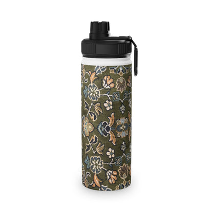 Rawdah Stylish Stainless Steel Water Bottle with Sports Lid book cover