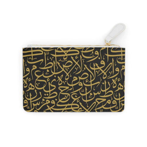 Black and Gold Arabic Letters Mini Clutch Bag book cover