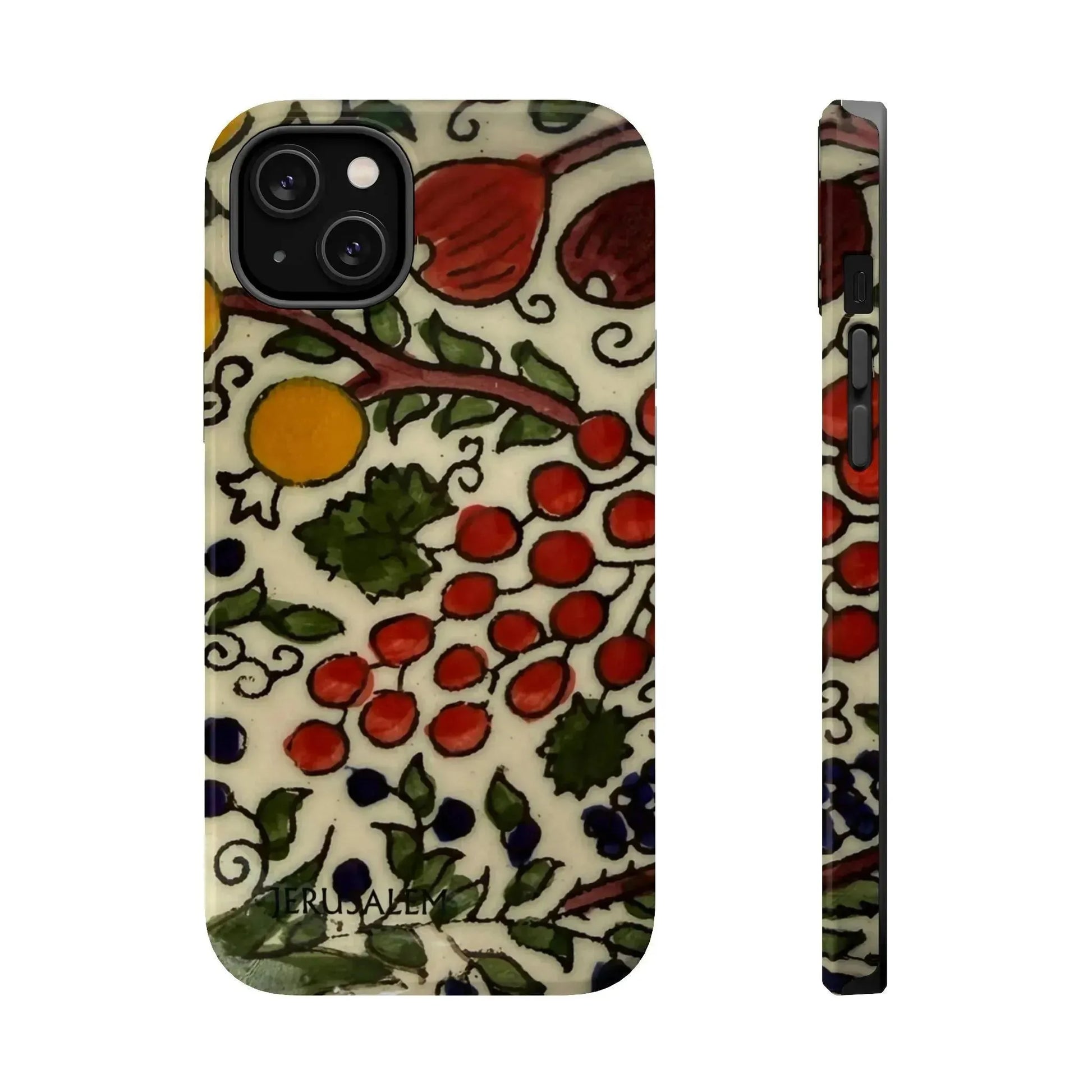 Jerusalem City Fruits Design Iphone Magnetic Tough Case book cover