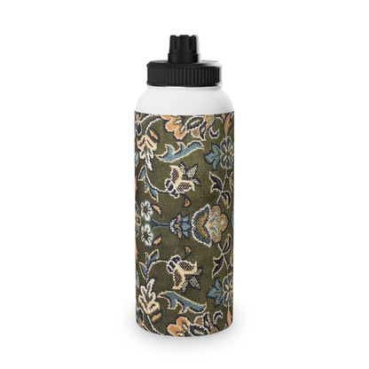 Rawdah Stylish Stainless Steel Water Bottle with Sports Lid book cover