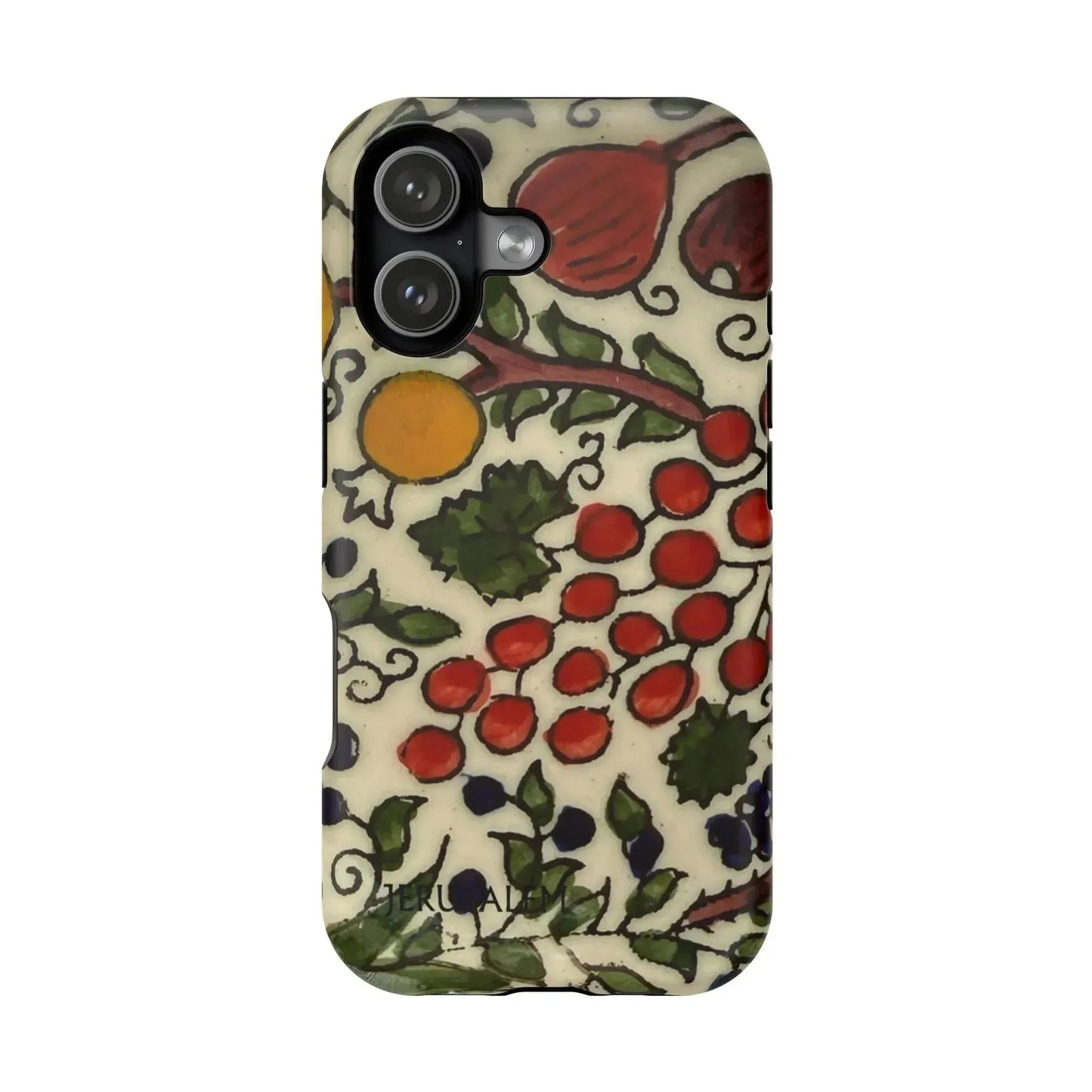 Jerusalem City Fruits Design Iphone Magnetic Tough Case book cover