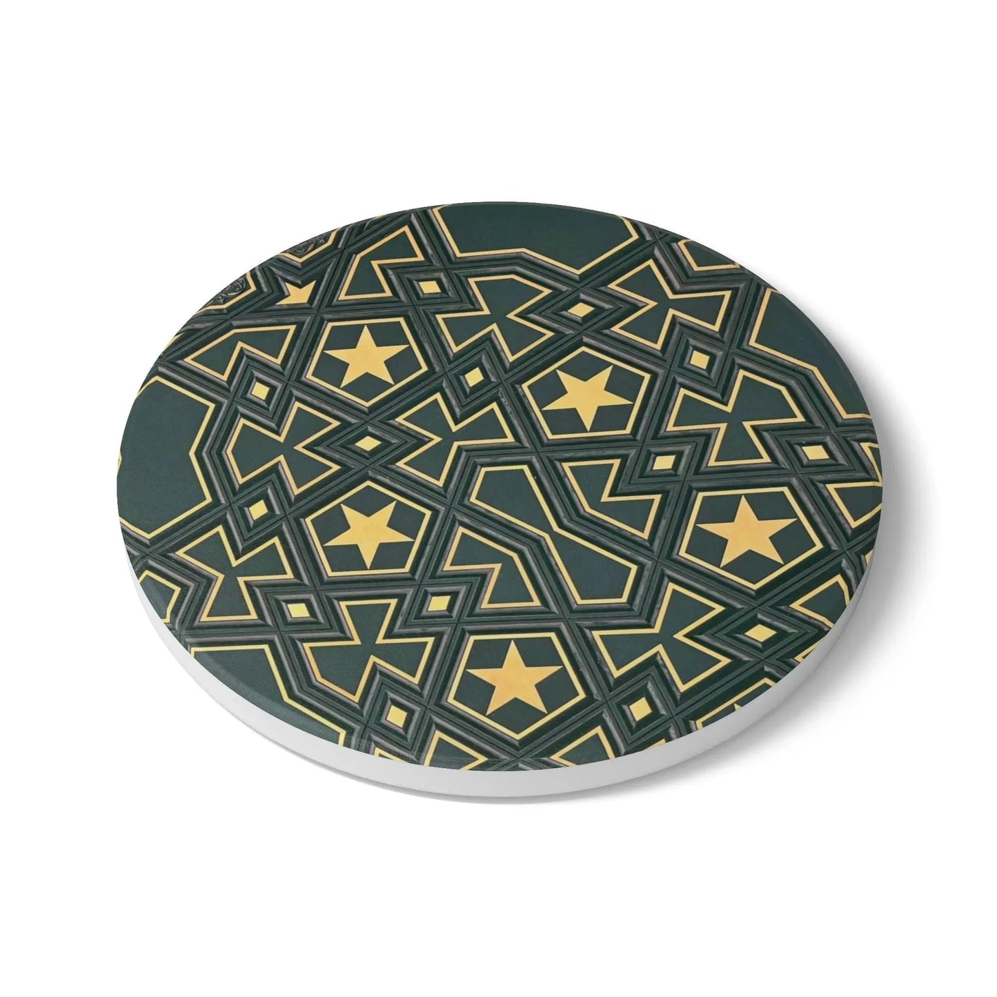 Masjid Al-Haram Pattern Ceramic Coaster, Stylish Drinkware, Home Decor, Gift for Housewarming, Coffee Table Accessory book cover