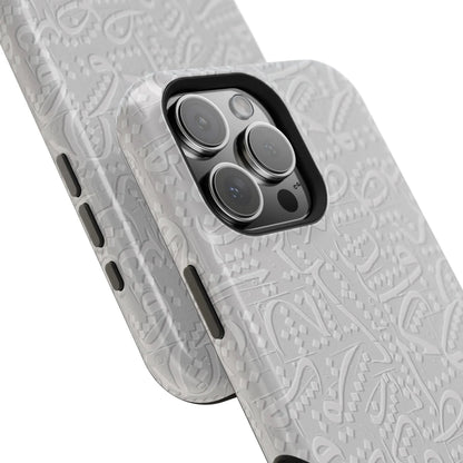 White Arabic calligraphy letters - Iphone Magnetic Tough Case book cover