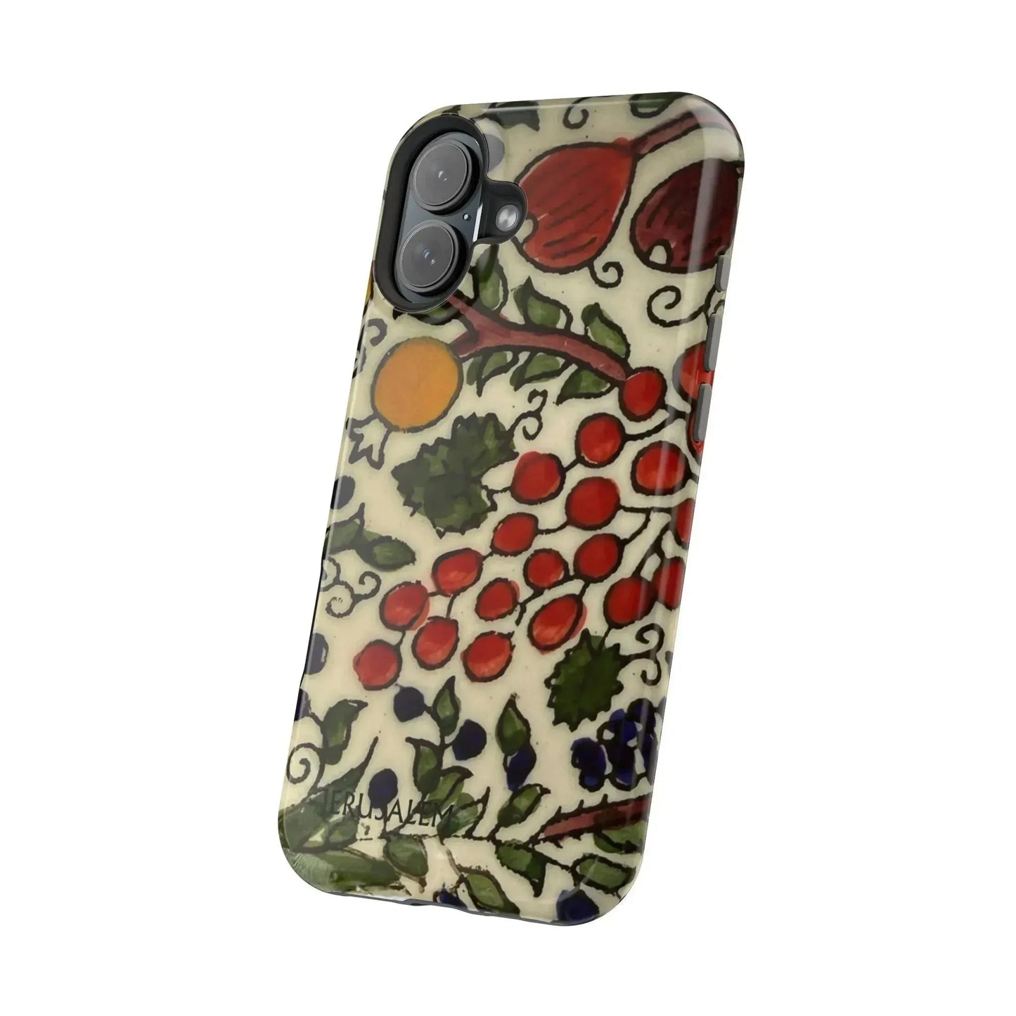 Jerusalem City Fruits Design Iphone Magnetic Tough Case book cover