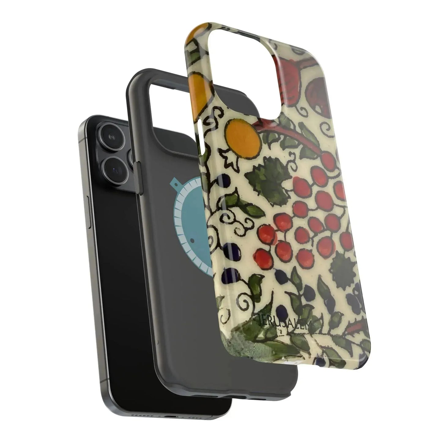 Jerusalem City Fruits Design Iphone Magnetic Tough Case book cover