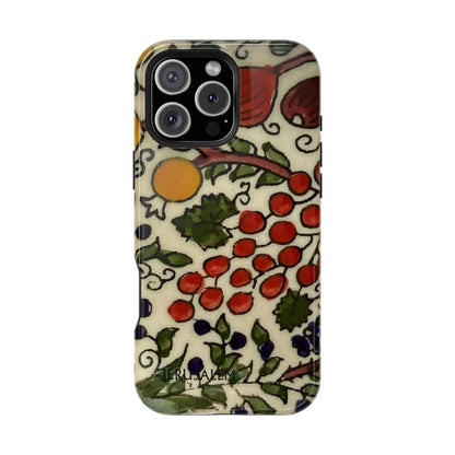 Jerusalem City Fruits Design Iphone Magnetic Tough Case book cover