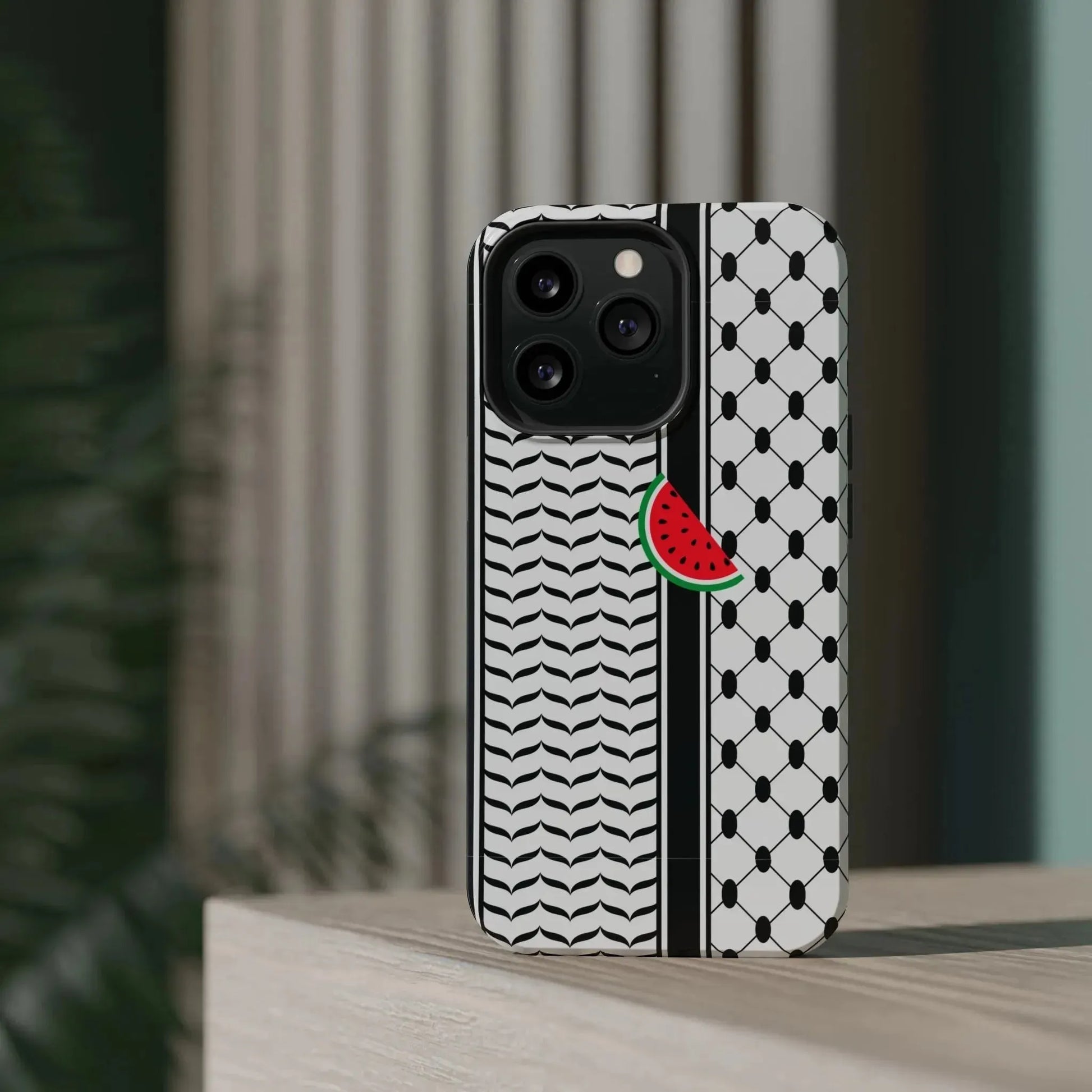 Kufieh Geometric Design Iphone Magnetic Tough Case book cover