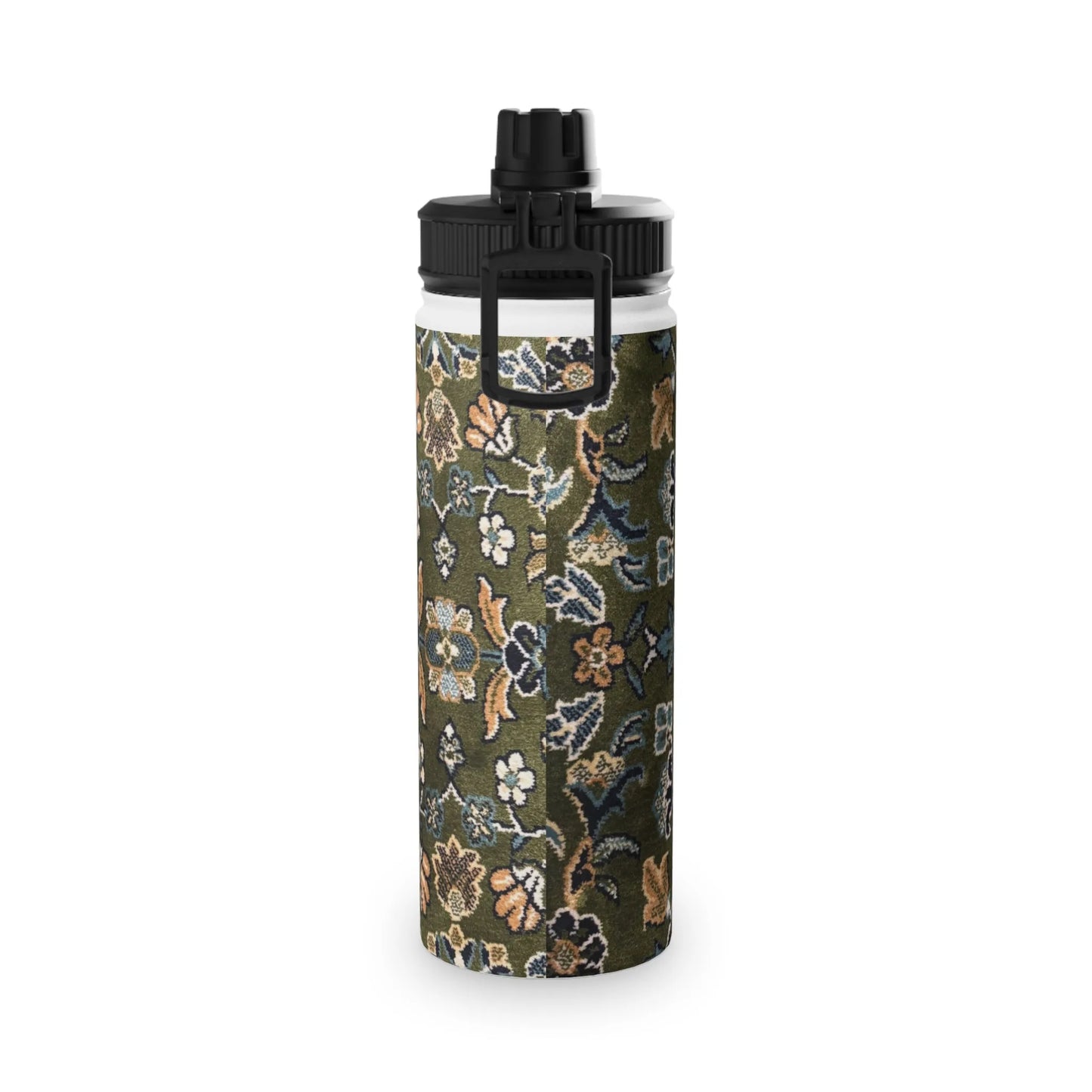 Rawdah Stylish Stainless Steel Water Bottle with Sports Lid book cover