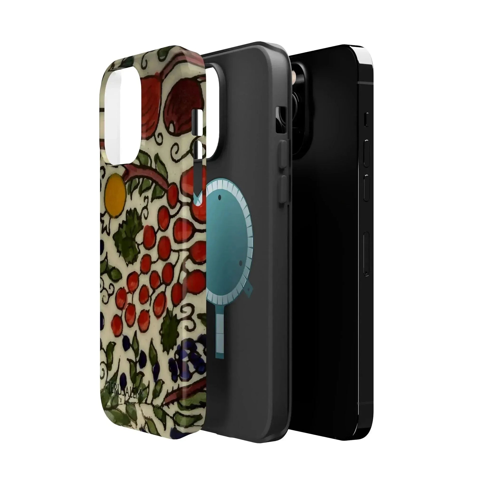 Jerusalem City Fruits Design Iphone Magnetic Tough Case book cover