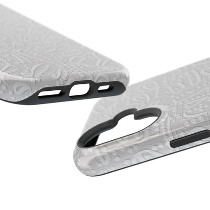 White Arabic calligraphy letters - Iphone Magnetic Tough Case book cover