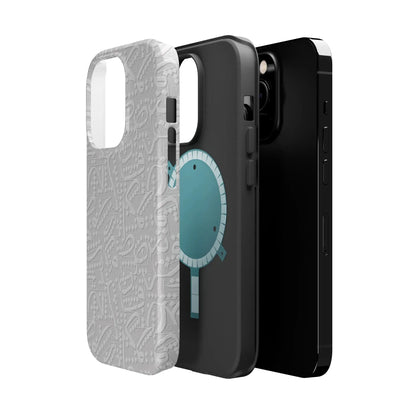 White Arabic calligraphy letters - Iphone Magnetic Tough Case book cover