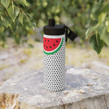 Watermelon Stylish Stainless Steel Water Bottle with Sports Lid book cover