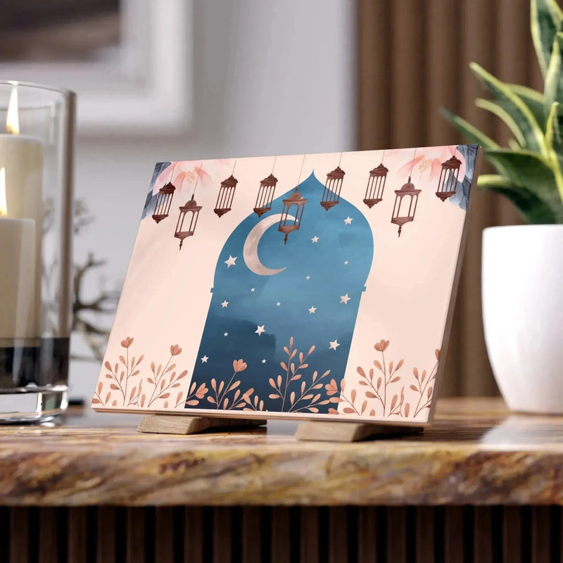 Ceramic Tile - Ramadan Moon & Lantern Decorative Keepsake book cover