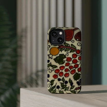 Jerusalem City Fruits Design Iphone Magnetic Tough Case book cover