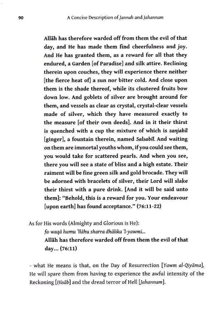 A Concise Description of Jannah & Jahannam : the Garden of Paradise and the Fire of Hell