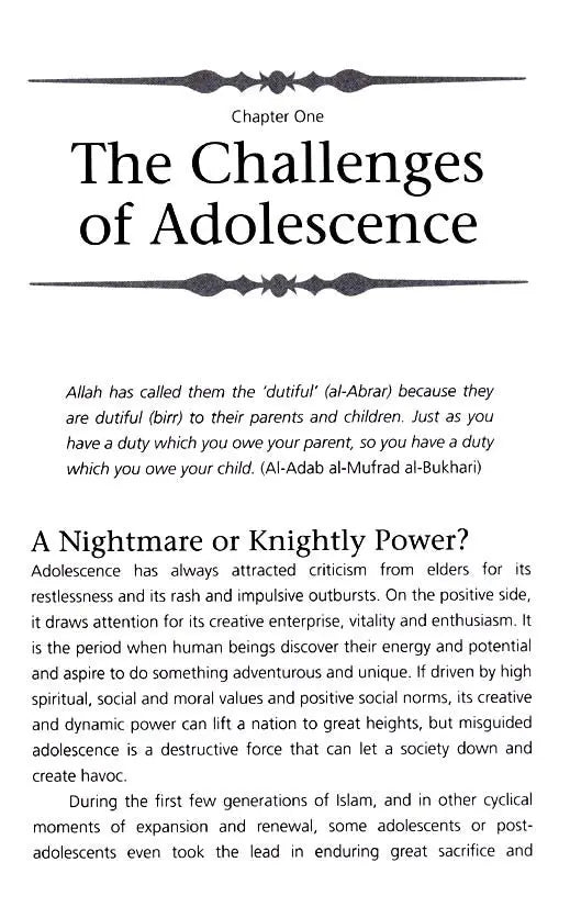 A Guide to Parenting in Islam: Addressing Adolescence Taha Publishers