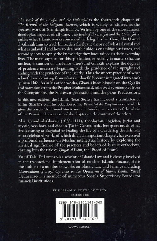 Al-Ghazali On The Lawful And The Unlawful: Kitab al-Halal wa'l Haram by al-Ghazali book cover