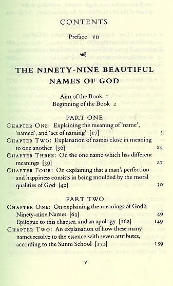 Al-Ghazali on the Ninety-nine Beautiful Names of God Islamic Texts Society
