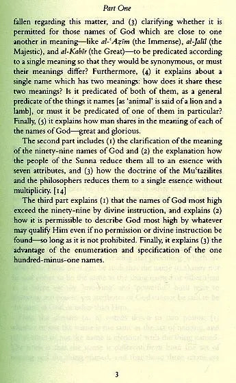Al-Ghazali on the Ninety-nine Beautiful Names of God Islamic Texts Society